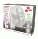 Ventilatore a Parete telecomando 5 pale 3 velocità oscillante 43 cm muro